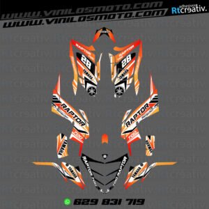 ADHESIVOS Y PEGATINAS DE VINILO PARA YAMAHA RAPTOR 700 Rt004-05