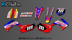 ADHESIVOS Y PEGATINAS DE VINILO HONDA ENDURO Y CROSS Rt001-01