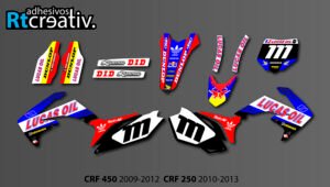 ADHESIVOS Y PEGATINAS DE VINILO HONDA ENDURO Y CROSS Rt001-04
