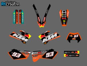 ADHESIVOS Y PEGATINAS DE VINILO KTM ENDURO Y CROSS Rt002-03
