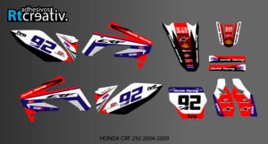 ADHESIVOS Y PEGATINAS DE VINILO HONDA ENDURO Y CROSS Rt003-01