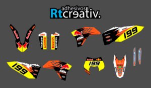 ADHESIVOS Y PEGATINAS DE VINILO KTM ENDURO Y CROSS Rt004-02