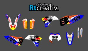 ADHESIVOS Y PEGATINAS DE VINILO KTM ENDURO Y CROSS Rt004-03
