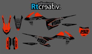 ADHESIVOS Y PEGATINAS DE VINILO KTM ENDURO Y CROSS Rt009-01