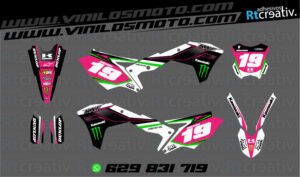 ADHESIVOS Y PEGATINAS DE VINILO KAWASAKI ENDURO Y CROSS Rt001-04