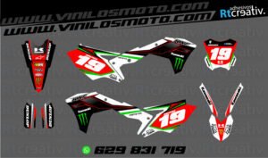 ADHESIVOS Y PEGATINAS DE VINILO KAWASAKI ENDURO Y CROSS Rt001-07