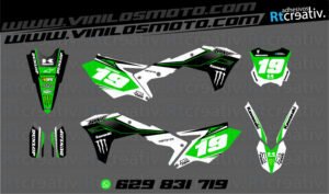 ADHESIVOS Y PEGATINAS DE VINILO KAWASAKI ENDURO Y CROSS Rt001-08