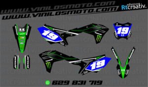ADHESIVOS Y PEGATINAS DE VINILO KAWASAKI ENDURO Y CROSS Rt001-09