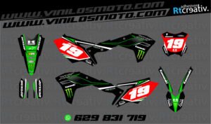 ADHESIVOS Y PEGATINAS DE VINILO KAWASAKI ENDURO Y CROSS Rt001-10