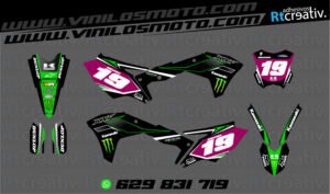 ADHESIVOS Y PEGATINAS DE VINILO KAWASAKI ENDURO Y CROSS Rt001-12