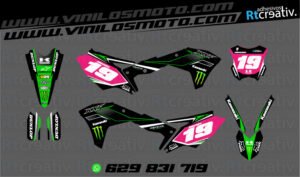ADHESIVOS Y PEGATINAS DE VINILO KAWASAKI ENDURO Y CROSS Rt001-13