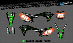 ADHESIVOS Y PEGATINAS DE VINILO KAWASAKI ENDURO Y CROSS Rt001-14