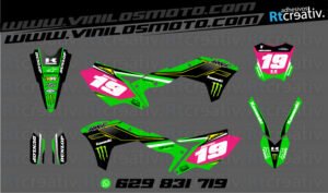 ADHESIVOS Y PEGATINAS DE VINILO KAWASAKI ENDURO Y CROSS Rt001-17