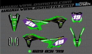 ADHESIVOS Y PEGATINAS DE VINILO KAWASAKI ENDURO Y CROSS Rt001-18