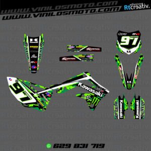 ADHESIVOS Y PEGATINAS DE VINILO KAWASAKI ENDURO Y CROSS Rt002-01