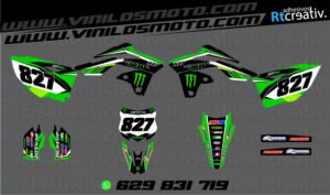 ADHESIVOS Y PEGATINAS DE VINILO KAWASAKI ENDURO Y CROSS Rt004-01
