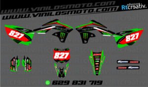 ADHESIVOS Y PEGATINAS DE VINILO KAWASAKI ENDURO Y CROSS Rt004-03