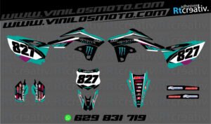 ADHESIVOS Y PEGATINAS DE VINILO KAWASAKI ENDURO Y CROSS Rt004-09