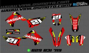 ADHESIVOS Y PEGATINAS DE VINILO GAS GAS ENDURO Y CROSS Rt005-01