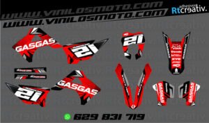 ADHESIVOS Y PEGATINAS DE VINILO GAS GAS ENDURO Y CROSS Rt005-02