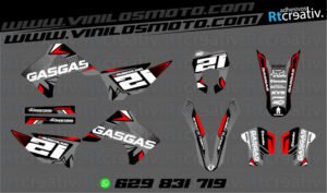ADHESIVOS Y PEGATINAS DE VINILO GAS GAS ENDURO Y CROSS Rt005-04
