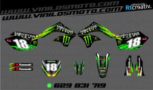 ADHESIVOS Y PEGATINAS DE VINILO KAWASAKI ENDURO Y CROSS Rt007-01