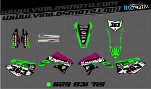 ADHESIVOS Y PEGATINAS DE VINILO KAWASAKI ENDURO Y CROSS Rt009-04