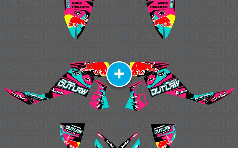 ADHESIVOS Y PEGATINAS DE VINILO PARA POLARIS OUTLAW 525 Rt001