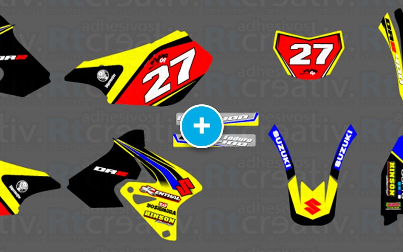 ADHESIVOS Y PEGATINAS DE VINILO SUZUKI ENDURO Y CROSS Rt001