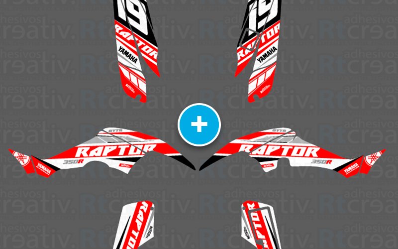 ADHESIVOS Y PEGATINAS DE VINILO PARA YAMAHA RAPTOR 350 Rt001