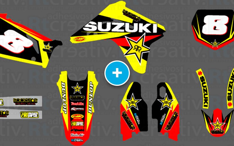 ADHESIVOS Y PEGATINAS DE VINILO SUZUKI ENDURO Y CROSS Rt002