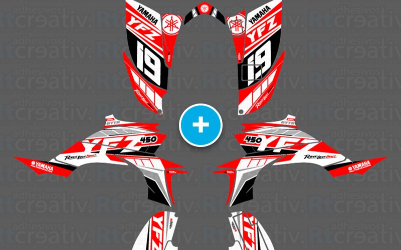 ADHESIVOS Y PEGATINAS DE VINILO PARA YAMAHA YFZ 450 Rt002