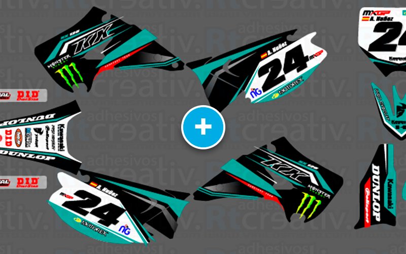 ADHESIVOS Y PEGATINAS DE VINILO KAWASAKI ENDURO Y CROSS Rt003