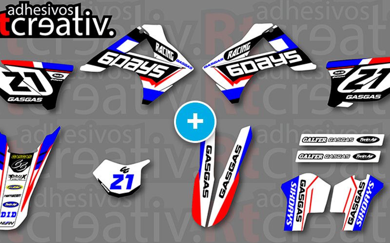 ADHESIVOS Y PEGATINAS DE VINILO GAS GAS ENDURO Y CROSS Rt003