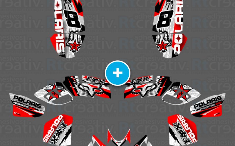 ADHESIVOS Y PEGATINAS DE VINILO PARA POLARIS PREDATOR 500 Rt003
