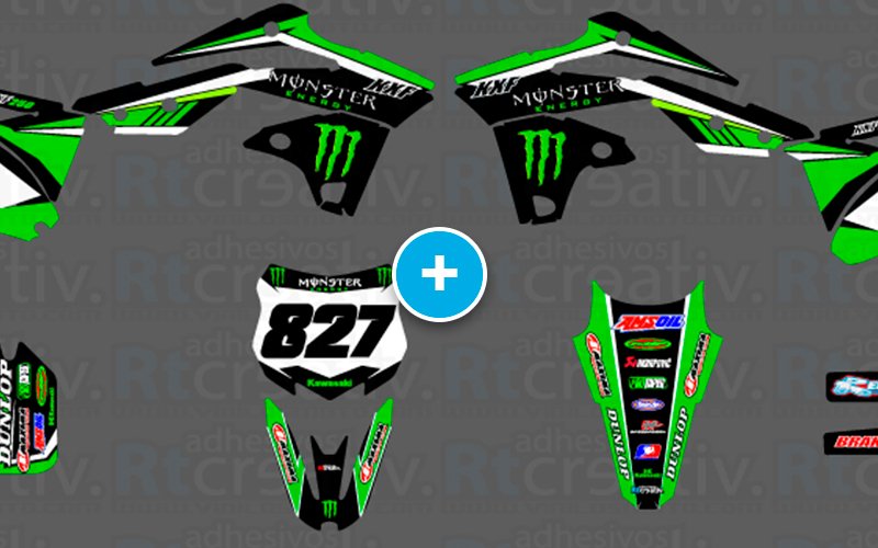 ADHESIVOS Y PEGATINAS DE VINILO KAWASAKI ENDURO Y CROSS Rt004