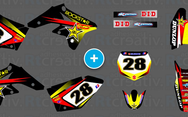 ADHESIVOS Y PEGATINAS DE VINILO SUZUKI ENDURO Y CROSS Rt004