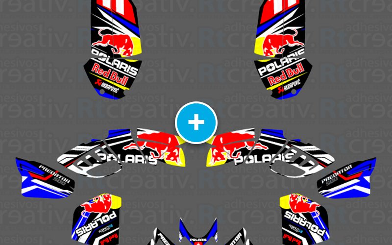 ADHESIVOS Y PEGATINAS DE VINILO PARA POLARIS PREDATOR 500 Rt004