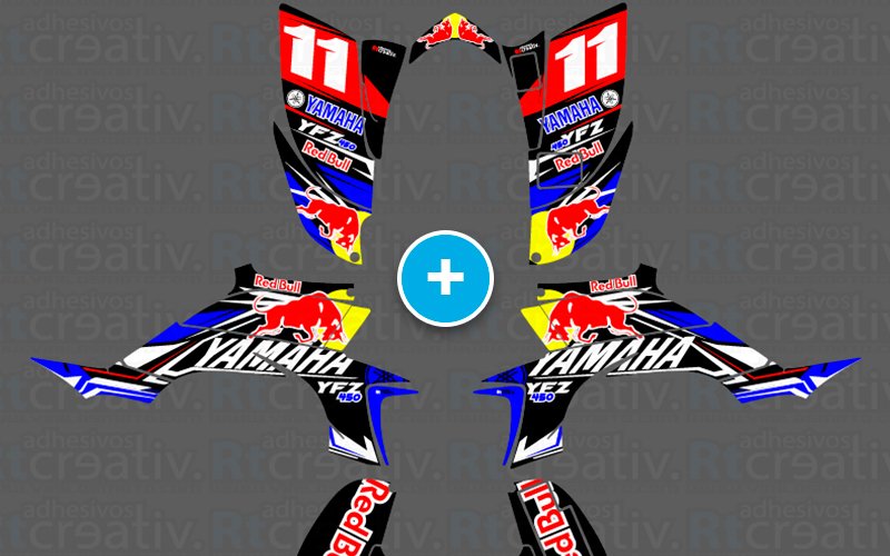 ADHESIVOS Y PEGATINAS DE VINILO PARA YAMAHA YFZ 450 Rt004