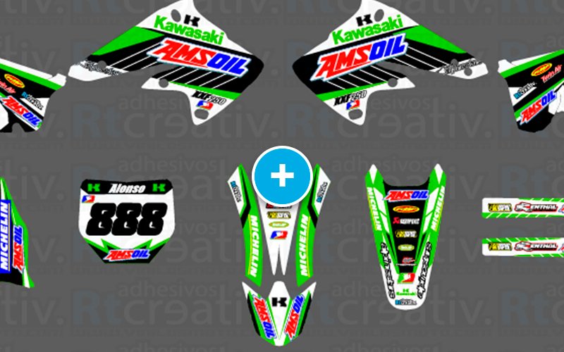 ADHESIVOS Y PEGATINAS DE VINILO KAWASAKI ENDURO Y CROSS Rt005