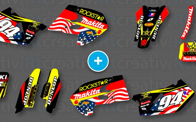 ADHESIVOS Y PEGATINAS DE VINILO SUZUKI ENDURO Y CROSS Rt005