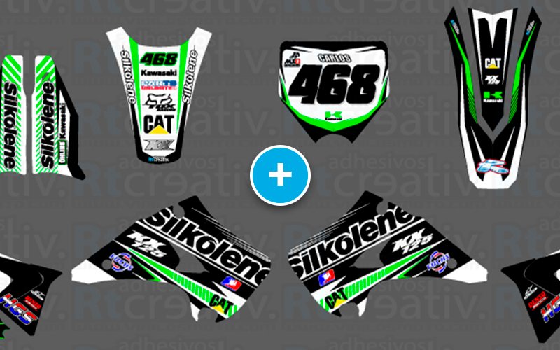 ADHESIVOS Y PEGATINAS DE VINILO KAWASAKI ENDURO Y CROSS Rt006