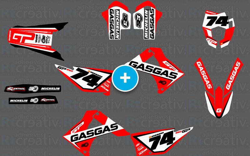 ADHESIVOS Y PEGATINAS DE VINILO GAS GAS ENDURO Y CROSS Rt006
