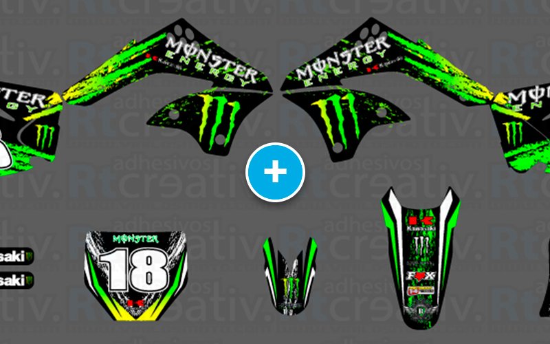 ADHESIVOS Y PEGATINAS DE VINILO KAWASAKI ENDURO Y CROSS Rt007
