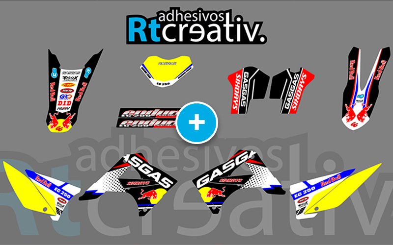 ADHESIVOS Y PEGATINAS DE VINILO GAS GAS ENDURO Y CROSS Rt007