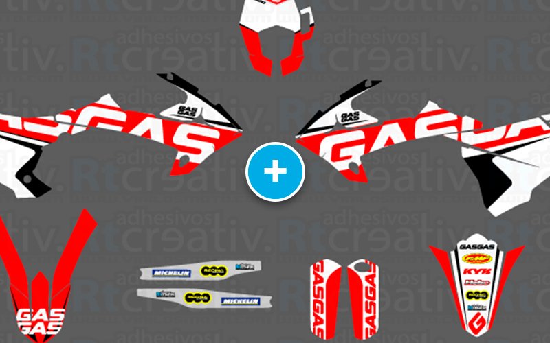 ADHESIVOS Y PEGATINAS DE VINILO GAS GAS ENDURO Y CROSS Rt008
