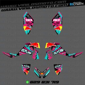 ADHESIVOS Y PEGATINAS DE VINILO PARA POLARIS OUTLAW 525 Rt001-01