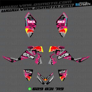 ADHESIVOS Y PEGATINAS DE VINILO PARA POLARIS OUTLAW 525 Rt001-02