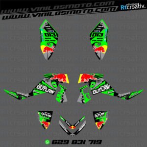 ADHESIVOS Y PEGATINAS DE VINILO PARA POLARIS OUTLAW 525 Rt001-04