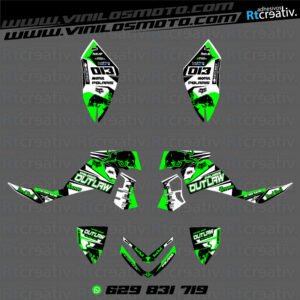 ADHESIVOS Y PEGATINAS DE VINILO PARA POLARIS OUTLAW 525 Rt001-08